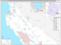 Map of monterey county, california. Monterey County Ca Wall Map Premium Style By Marketmaps