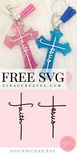 Zindee Key Chain Svg Jesus And Faith Crosses Acrylic Keychains Cross Keychain Cricut
