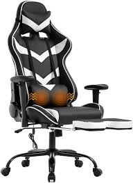 You get ergonomic back support with the chair and it features a mesh design so you will stay cool and comfortable while you are sitting in the chair. White Green Gaming Chair Pc Office Chair Racing Computer Chair Task Pu Desk Chair Ergonomic Swivel Rolling Chair With Lumbar Support Headrest For Back Pain Women Adults Gamer Home Office Chairs Computer