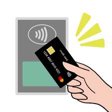 カード払いでのmastercardコンタクトレスをイメージしたイラスト onwaイラスト フリー素材 マスターカード イラスト