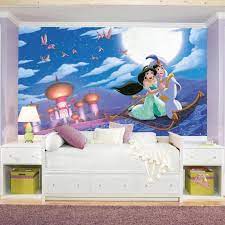Aladdin A Whole New World Xl Spray And Stick Wallpaper Mural In 2021 Disney Wall Murals Disney Mural Disney Room Decor