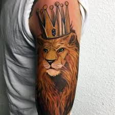Abstract tattoos are worth it! Picture Of Gorgeous Lion And Crown Tattoo