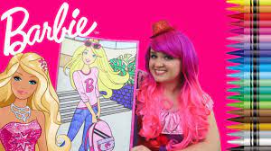 15 x 20 vintage golden barbie giant coloring book 32 pages. Coloring Barbie Giant Coloring Book Page Crayola Crayons Kimmi The Clown Youtube