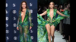 The iconic green versace dress looks very different. J Lo Shuts Down Fashion Week In Iconic Green Dress Cnn Video