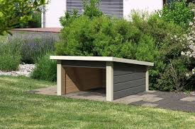 Karibu Mahroboter Garage Mit Pultdach Bxt 78x96 Cm Fur 144 99 Aus Hochwertigem Massivholz Mahroboter Garage Selber Bauen Gerateschuppen Gartenhaus Holz