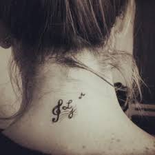 Notas Musicales Behind Ear Tattoo Tattoos Cool Tattoos