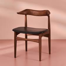 This chair can also be produced with an upholstered backrest. Cow Horn Chair Dining Chair Oiled Walnut Warm Nordic