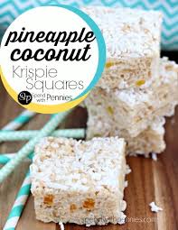 Pineapple Coconut Krispie Squares Spend With Pennies Krispie Treats Recipe Diy Food Recipes Diy Easy Recipes