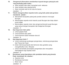 Kunci Jawaban Ujian Sim C Ujian Nasional
