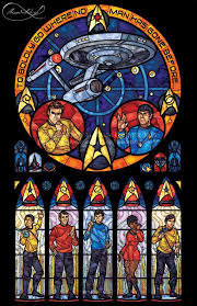 Full Size Star Trek Original Series Stained Glass Illustration Star Trek Art Star Trek Original Star Trek Funny
