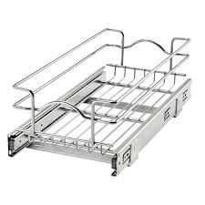 You can customize the size to increase the depth for additional storage. Rev A Shelf 5wb1 0918cr 1 9 Inch Width X 18 Inch Depth Single Wire Basket Pull Out Shelf Storage Organizer For Kitchen Base Cabinets Silver Buy Online In Botswana At Botswana Desertcart Com Productid 181958569