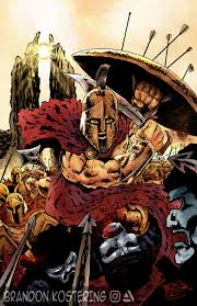 Rock 'n' roll não se aprende nem se ensina. Artstation King Leonidas With His 300 Brandon Kostering