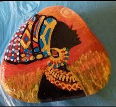 Afrikali Kadin Tas Boyama 2020 Afrikalilar Taslar