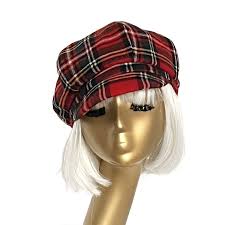 Plaid Wool Cap