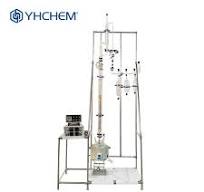 2-100L Glass Distillation Column for Chemical Industry Distillation Tower  with High Vacuum Sealing