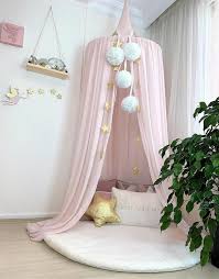 Pink Crepe Canopy Pink Tent Hanging Tent Reading Nook Tent Etsy In 2020 Pink Tent Toddler Girl Room Reading Nook Tent