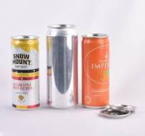 Custom Logo Factory 220Ml 310Ml 355Ml Aluminium Can for Energy Shot Beer  Tea Aluminium Can 66mm Aluminium Drinking Can With Lid