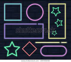 Collection Neon Frame Different Shapes Electric Stock Vector Royalty Free 1447354784 Frame Neon Different Shapes
