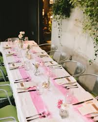 Pink Bridal Shower Ideas And Decorations We Love Bridal Shower Table Runner Bridal Shower Tables Bridal Shower Checklist