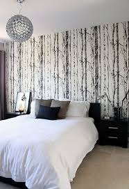 Give Your Bedroom The Woodsy Winter Look With Wallpaper Decoist Contemporary Bedroom Accent Wall Bedroom Wallpaper Bedroom
