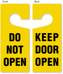 Getting the best garage door opener is extremely important. Do Not Open Keep Door Open Door Knob Hanger Tag Sku Tg 0929