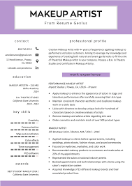 It is important to remember that a cv for arts. Makeup Artist Resume Sample Writing Tips Resume Genius