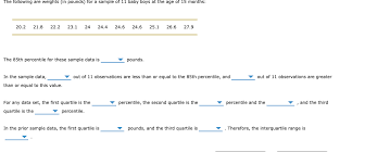 Solved A Growin Chart Is A Plot Of The Percentiles Of Gro