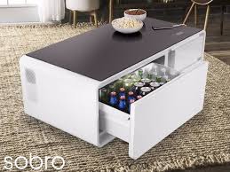 This Coffee Table Is Also A Bluetooth Connected Beer Fridge Thrillist Coffee Table With Fridge Cool Coffee Tables Coffee Table Cooler