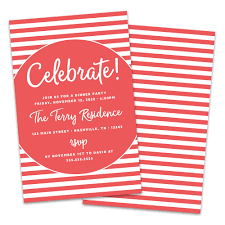 The 10+ pink romance roses floral birthday invitation templates that we provide below can be your choice for a. Personalized Red White Striped Dinner Party Invitations Walmart Com Walmart Com