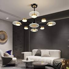 Gorgeous woman with blond hair in elegant dress posing in luxury interior. Modern Black Chandeliers Sputnik Chandelier Light Fixture Led Ceiling Light With Remote Gold Industrial Chandeliers For Dining Rooms Living Room Bedroom Kitchen 31 5inch 3000k 6000k 8heads Amazon Com