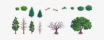 Sprite Sheet Example Tree Planting, Rpg Maker, Art - Isometric Tileset  Transparent PNG - 640x252 - Free Download on NicePNG