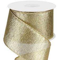 Compare prices online and save today! 2 5 Inch Gold Metallic Wired Christmas Ribbon 10 Yards