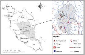 It is approximately 85km from ipoh or about 200km from kuala lumpur. A Geographic Map Showing Pahang State And The Location Of The Selected Schools And Villages In Lipis And Raub Districts