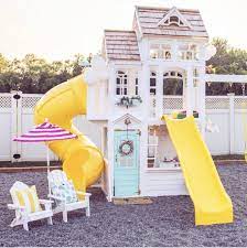 Top 10 Kids Outdoor Playhouses From Instagram The Pink Dream Dream Instagram Kids Ki Kids Playhouse Outdoors Playhouse Outdoor Play Houses