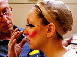 Hatchet Face Makeup Application Rehearsal Dress Makeup Application Cry Baby