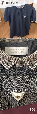 Earn 2 credits for every $1 spent at myer & unlock exclusive offers. Denim Flower Men S Polo Shirt Denim Flowers Denim Flower Shirt White Polo Shirt