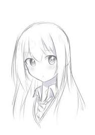 Easy Drawing Of A Girl Ilustrasi Lukisan Lukisan Pensil Warna Cara Menggambar