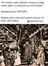 Ataturk Yetim Cocuklara Selam Duruyor Tarih Egitim Edebiyat