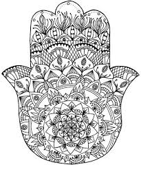 Coloring pages ~ awesome stress free coloring pages photo. Mandala Hamsa Coloring Page Novocom Top