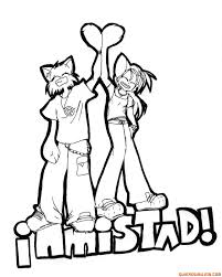Imagenes para dibujar a lapiz y colorear faciles y chidas. Dibujos Divertidos Del Dia De La Amistad Para Pintar Colorear Imagenes