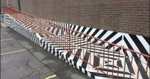 Dazzle Paint Handicap Ramp At Maine Source Fixtures Close Up Handicap Ramps Dazzle Camouflage Dazzle