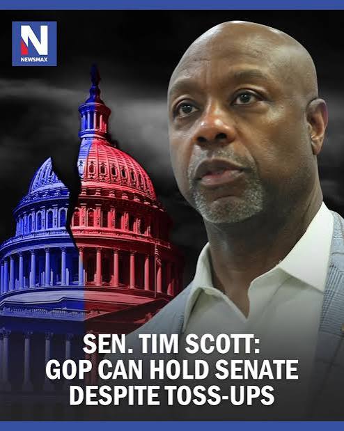NEWSMAX on X: "SCOTT RALLIES GOP: NRSC Chair Sen. Tim Scott told Republicans they're in a “fight for our lives” amid a record number of toss-up races, but believes that the GOP