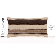 Modern Dekorativ Kelim Kissenhulle Rechteckig Eclectic Lendenkissen Turkis Dekokissen Weiss 30x60 Cm Sofakissen Gestreift Kilim Cushions Eclectic Sofas Pillows