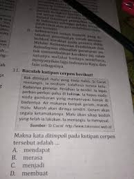 Moral atau moralitas digunakan untuk perbuatan yang sedang dinilai, sedangkan etika digunakan untuk mengkaji sistem nilai yang ada (zubair, 1987: Makna Kata Ditimpali Pada Kutipan Cerpen Tersebut Adalah A Mendapat B Merasa C Brainly Co Id