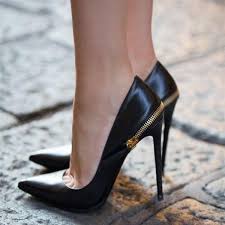Black Pointy Toe Stiletto Heels Pumps Back Zipper Fashion Office Shoes For Work Formal Event Date Big Day Annivers Stiletto Heels Pumps Heels Fashion Heels