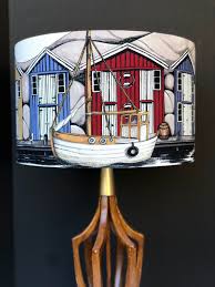 LAMPSHADE ONLY, Waterfront Lampshade, Scenery Lampshade, Handmade  Lampshade, Scandinavian Color Lampshade, Contemporary Lampshade