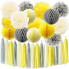 Summer outdoor party decorating ideas. Furuix You Are My Sunshine Party Decoration Yellow Grey Elephant Baby Shower Decorations Gray And Yellow Nursery Decor Honeycomb Balls For Bridal Shower Birthday Decorations Buy Online In China At Desertcart Productid