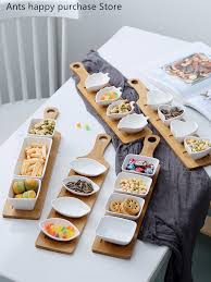 Check spelling or type a new query. Five Piece Set Fruits Platter Serving Trays Creative Ceramic Dish Plates For Snacks Nuts Desserts Eco Natural Bamboo Tray Dishes Plates Aliexpress