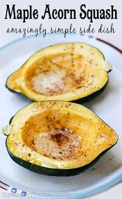 This Maple Acorn Squash Recipe Is An Amazingly Simple Side Dish For Roasted Or Braised Meats Acorn Squash Acorn Squash Recipes Healthy Acron Squash Recipes