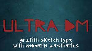 Ultra Dm Font Is A Bold Graffiti Sketch Typeface Designed By Andrei Olaru Inspired By Depeche Mode S Ultra Album Ultra Dm Can Be Used To Give Modern Aesthetic